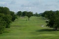 Fairway of par five golf hole Royalty Free Stock Photo
