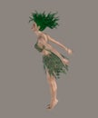 Green Fairy Girl in Elegant Fantasy Pose Royalty Free Stock Photo