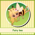 Fairy bee - hand-drawn illustration Royalty Free Stock Photo