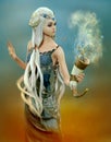 Fairy of the blue Dreams, 3d CG Royalty Free Stock Photo