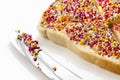Fairy Bread with Butter Knife Side View