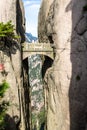 Fairy Bridge on Mt Huangshan Yellow Mountain, China Royalty Free Stock Photo