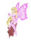 Fairy butterfly love Royalty Free Stock Photo