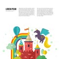 Fairy Castle Illustration Royalty Free Stock Photo