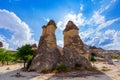 Fairy chimneys in Cappadocia, Turkey Royalty Free Stock Photo