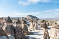 Fairy chimneys in the Pasabag velley or Monks Valley, with Highly remarkable earth pillars in Goreme, Cappadocia,Turkey