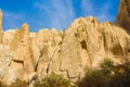 Fairy chimneys rock formation in Cappadocia Royalty Free Stock Photo