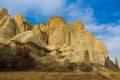 Fairy chimneys rock formation in Cappadocia Royalty Free Stock Photo