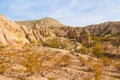 Fairy chimneys rock formation in Cappadocia Royalty Free Stock Photo