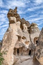 Fairy Chimneys rock formations in Pasabag or Monks Valley, Cappadocia, Turkey Royalty Free Stock Photo