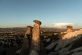 Fairy chimneys at sunset Royalty Free Stock Photo