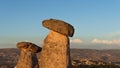 Fairy chimneys at sunset Royalty Free Stock Photo