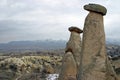Fairy chimneys in Urgup, Cappadocia Royalty Free Stock Photo