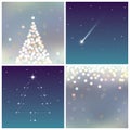 Fairy Christmas Backgrounds set