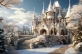 Fairy Christmas Castle magic land smash cake, anniversary, tematic, composit image