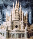 Fairy Christmas Castle magic land smash cake, anniversary, tematic, composit image