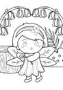 Fairy coloring pages for kids and adult A4 size