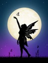 Fairy dancing in the moonlight