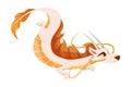 Fairy Dragon as Horned Legendary Creature Vector Illustration