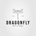 fairy dragonfly or flying insect logo vector illustration design. minimalist dragonflies icon