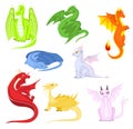 Cartoon dragon set Royalty Free Stock Photo