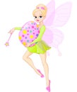 Fairy flying with Easter egg