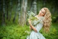 Fairy girl with flowers Royalty Free Stock Photo