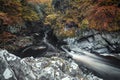 Fairy Glen Gorge Waterfall at Autumn Royalty Free Stock Photo