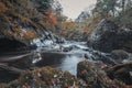 Fairy Glen Gorge Waterfall at Autumn Royalty Free Stock Photo