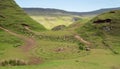 Fairy Glen on the Trotternish Peninsula, Isle of Skye, Scotland UK. The stone circle was built by tourists.