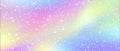 Fairy glitter background. Magic fantasy cartoon unicorn gradient pattern in pink, blue, yellow and purple tints with