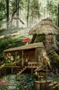 Fairy house (stump) Royalty Free Stock Photo