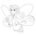 Fairy lady - b&w Royalty Free Stock Photo
