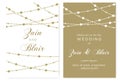 Fairy lights event invitation Royalty Free Stock Photo