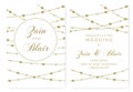 Fairy lights event invitation Royalty Free Stock Photo
