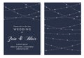 Fairy lights event invitation Royalty Free Stock Photo