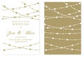 Fairy lights event invitation Royalty Free Stock Photo