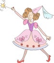 Fairy with a magic wand Royalty Free Stock Photo