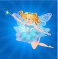 Fairy magic wand lue background