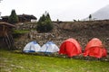 Camps at Fairy Meadows top Royalty Free Stock Photo