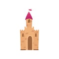 Fairy medieval castle cartoon vector Illustration Royalty Free Stock Photo