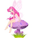Fairy on the Mushroom Royalty Free Stock Photo