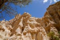 Fairy narural stone chimneys on geologic organs of Ille Sur Tet in Roussillon France