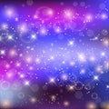 Fairy Night Galaxy Background With Rainbow Mesh Royalty Free Stock Photo