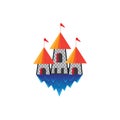 fairy palace icon vector design illustration