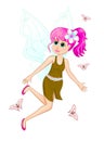 Fairy with pink hair