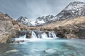 Fairy Pools on Isle of Skye in Scotland - breathtaking crystal clear waterfalls amongst rocky mountains Royalty Free Stock Photo