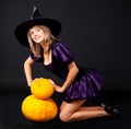 Fairy with pumpkins Royalty Free Stock Photo