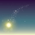 Fairy shooting star. Abstract background