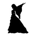 Fairy silhouette fairytale fantasy magical Royalty Free Stock Photo